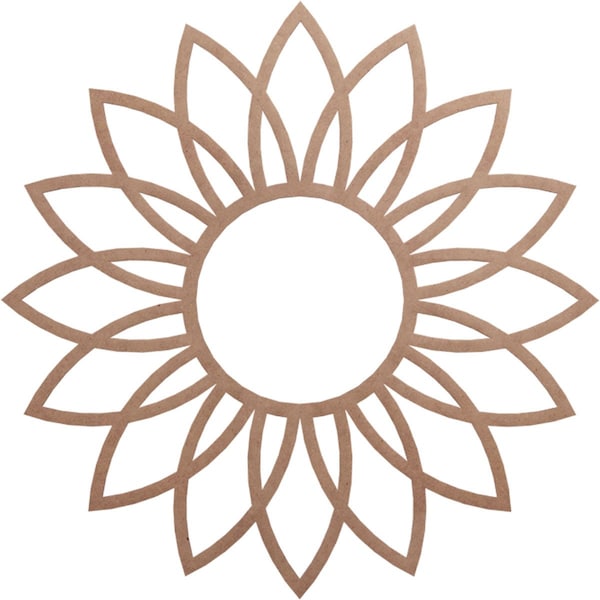 Ekena Millwork Daisy Wood Fretwork Pierced Ceiling Medallion, Wood (Paint Grade), 32"OD x 11 1/8"ID x 3/8"T CMWP32X32X0375DAMF - main